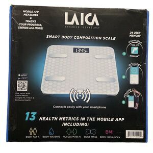 *Distressed Box* Laica Smart Body Composition 400lb Capacity Digital Bath Scale
